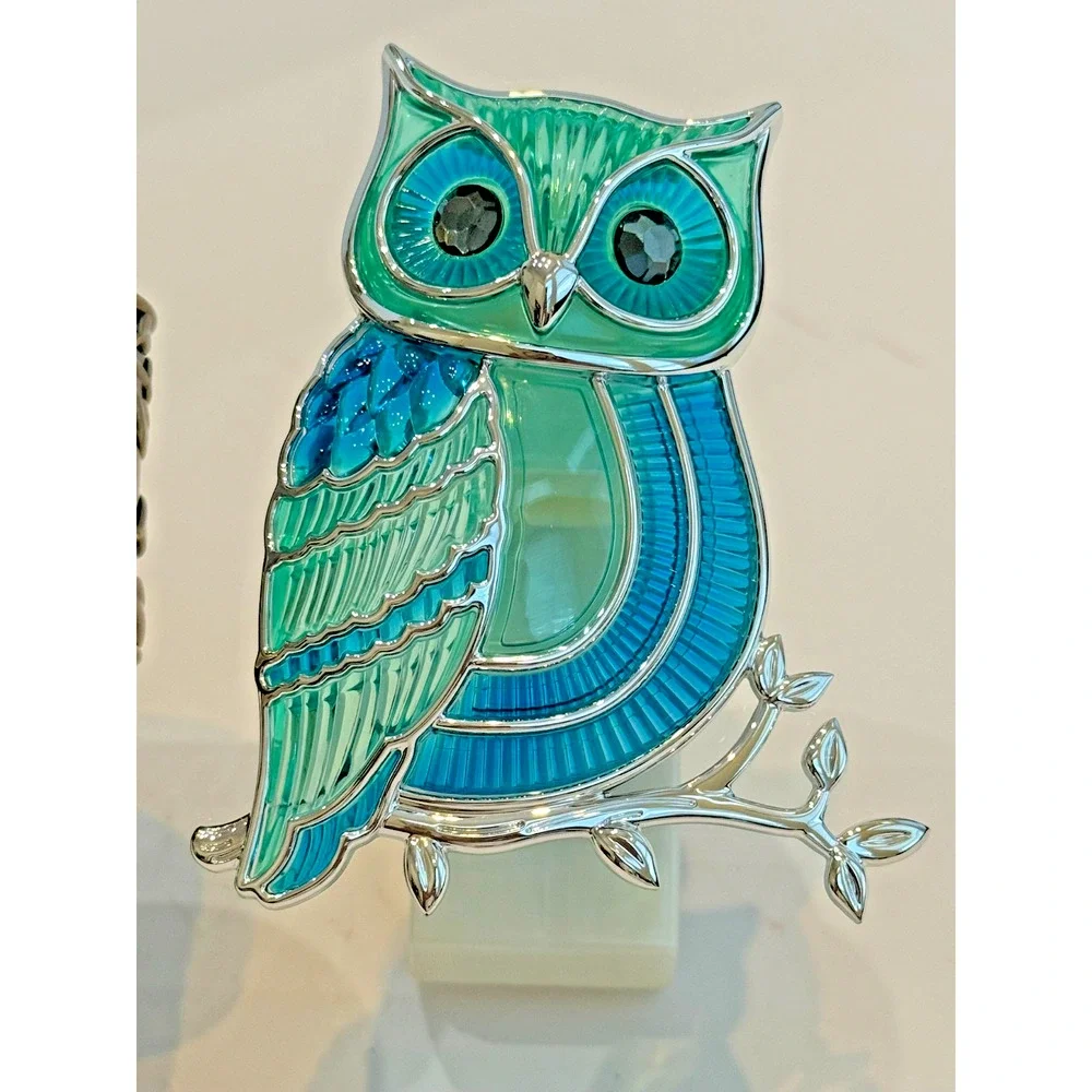 Set 3 Bath & Body Work Wallflower Diffuser Plug-in Scent Jeweled Owls Nightlight